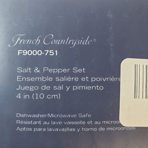New Mikasa "French Countryside" Salt and Pepper Set White *Missing Plug - Picture 3 of 5